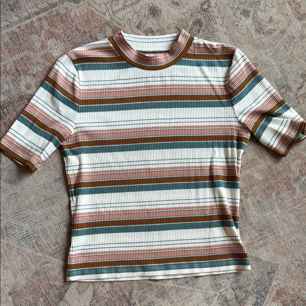 Madewell Multicolor Striped Ribbed Tee